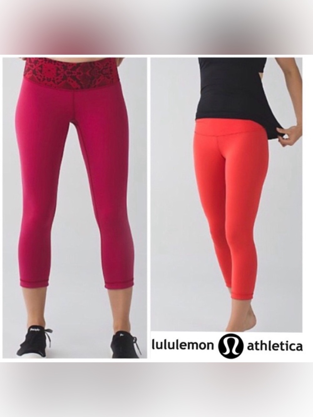 Lulu Lemon Wunder Under Reversible Cropped Leggings